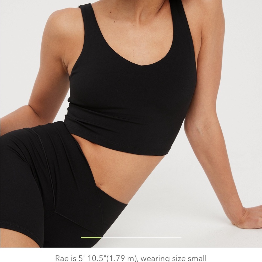 Black arie athletic tank top